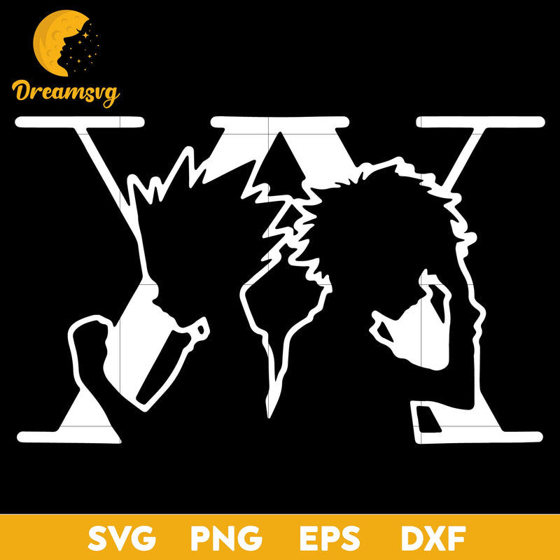 Killua And Gon Svg, Killua Zoldyck Svg, Gon Freecss Svg, Hunter x Hunter Svg, Anime Manga Svg, Anime Svg, png, eps, dxf digital download.