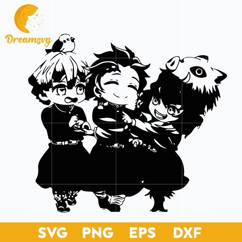 Kimetsu No Yaiba Svg, Agatsuma Zenitsu Svg, Kimetsu Neko Yaiba Svg, Kamado Nezuko Svg, Anime Svg, png, eps, dxf digital download.