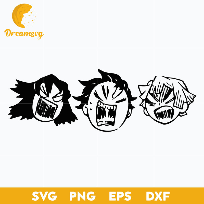 Kimetsu No Yaiba Svg, Agatsuma Zenitsu Svg, Kimetsu Neko Yaiba Svg, Kamado Nezuko Svg, Anime Svg, png, eps, dxf digital download.