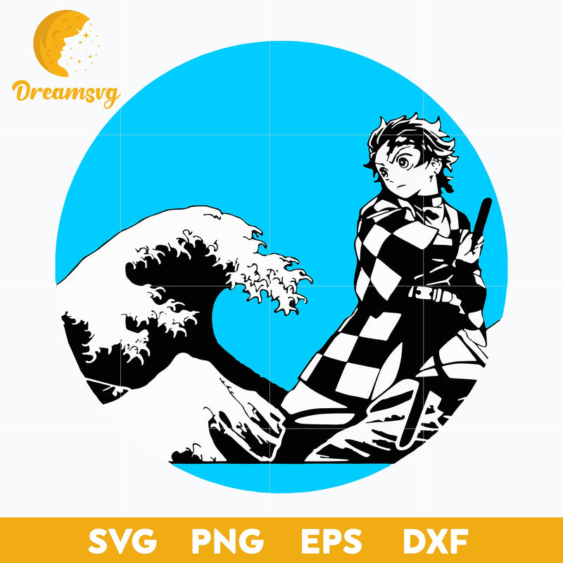 Kimetsu No Yaiba Tanjiro Kanagawa Svg, Kamado Tanjirou Svg, Demon Slayer Svg, Anime And Manga Svg, Japanese Svg, Anime Svg, png, eps, dxf digital download.