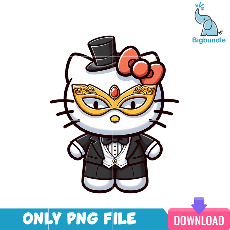 Suit Man Hello Kitty PNG