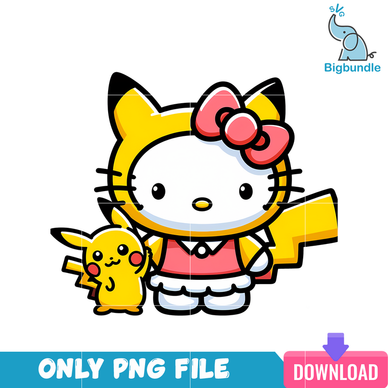 Pikachu Pokemon Hello Kitty PNG