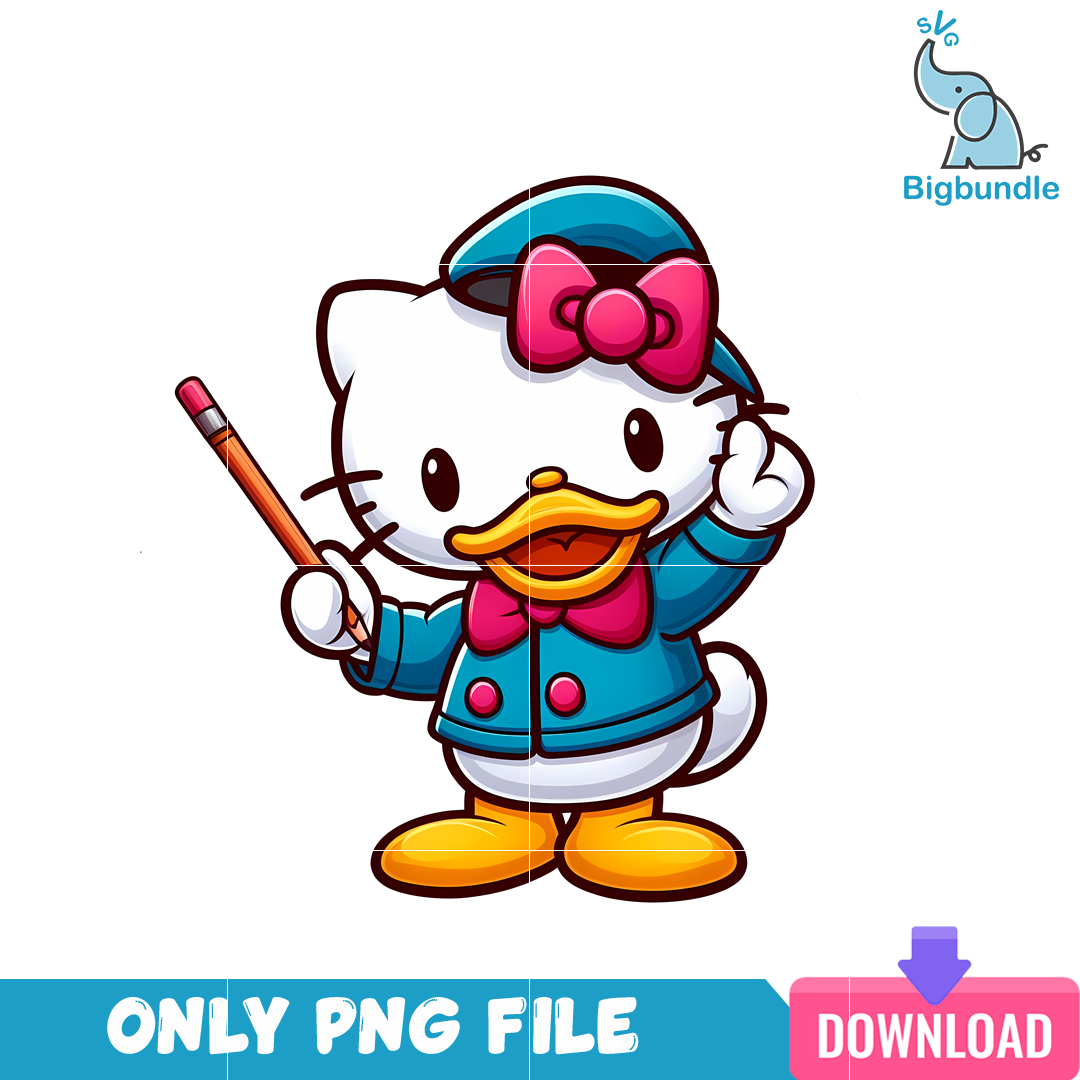 Donald Duck Hello Kitty PNG