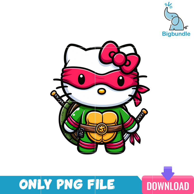 Ninja Turtle Hello Kitty PNG