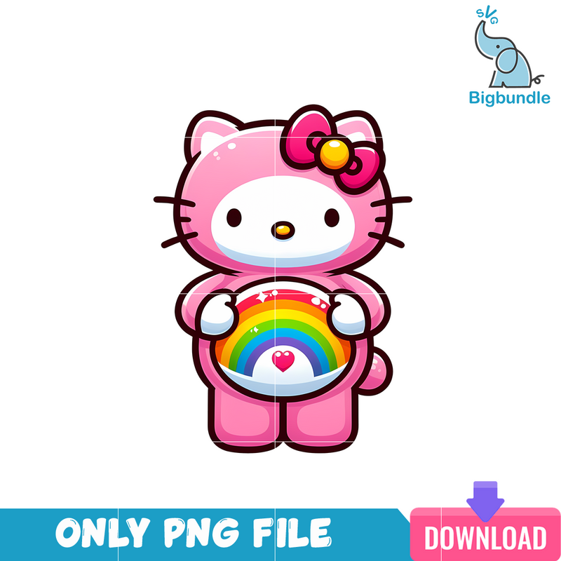 Care Bears Pink Hello Kitty PNG