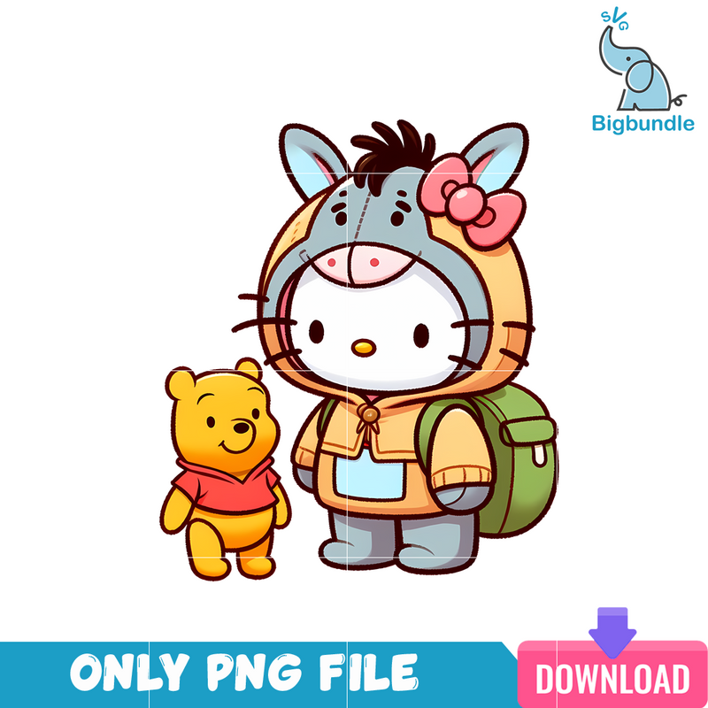 Eeyore Pooh Hello Kitty PNG