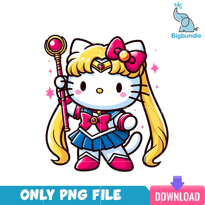 Sailor Moon Hello Kitty PNG