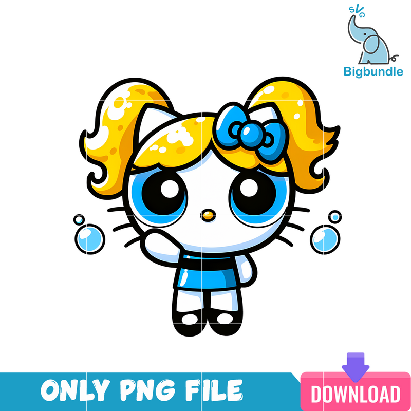 PowerPuff Girls Bubble Kitty PNG