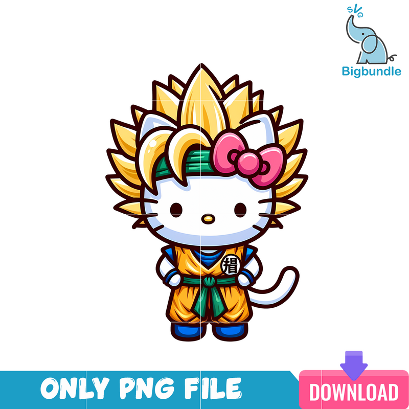 Songoku Hello Kitty Anime PNG