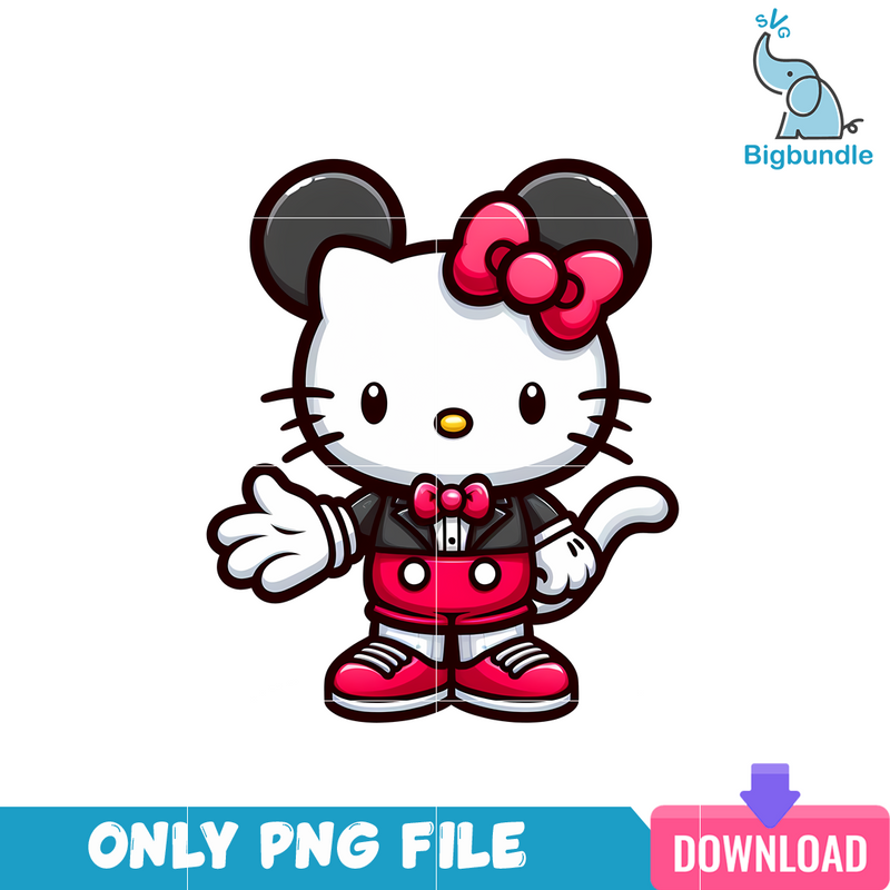 Mickey Mouse Hello Kitty PNG