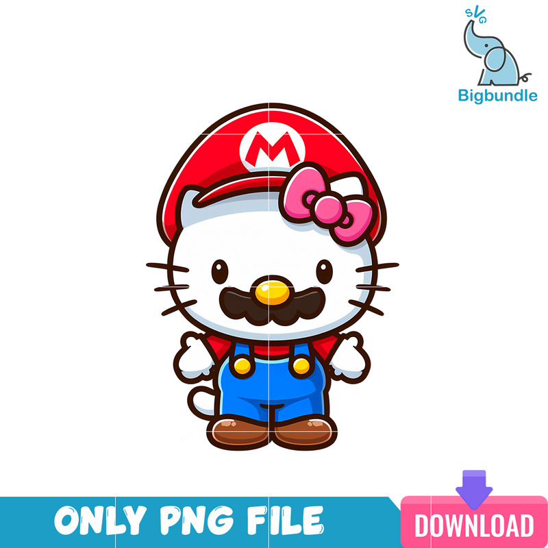 Super Mario Hello Kitty PNG