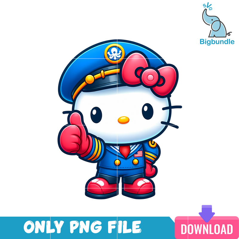 Captain Hello Kitty PNG