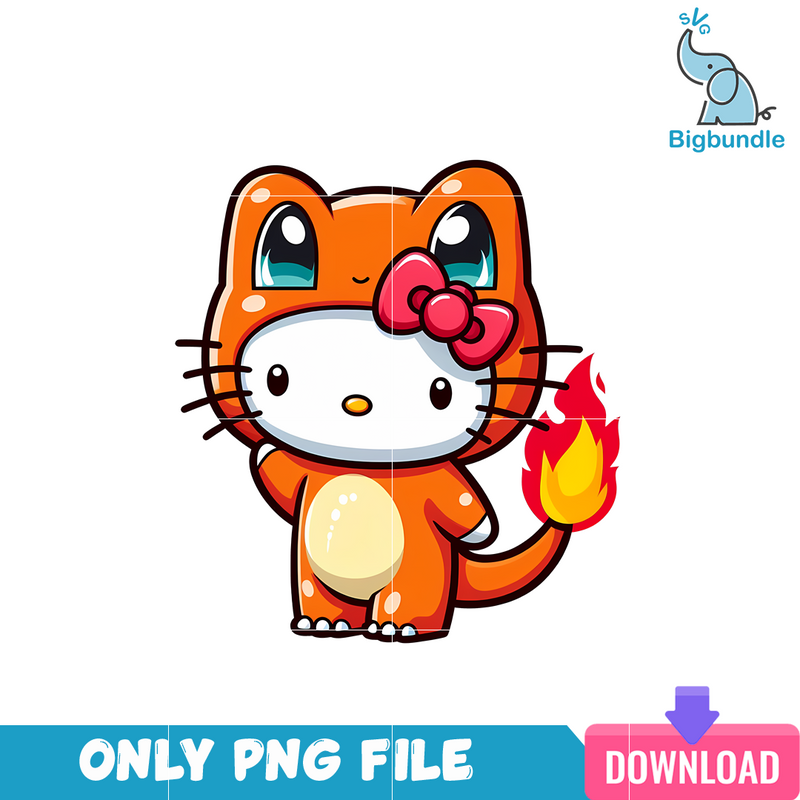 Charmander Hello Kitty PNG