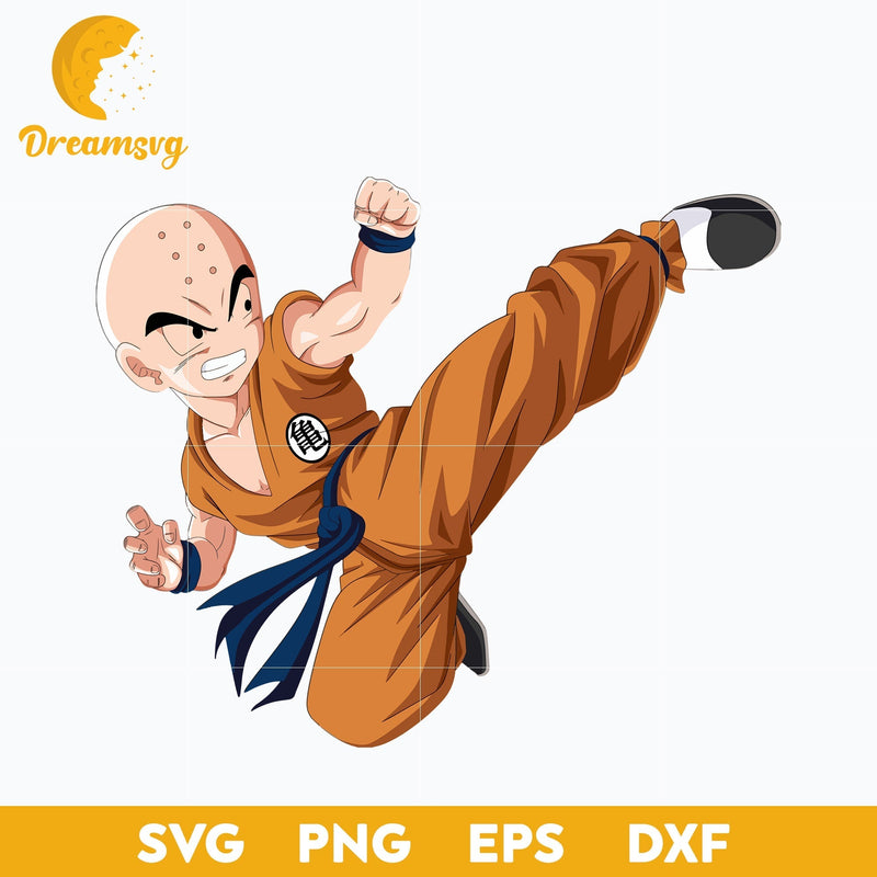 Krillin Dragon Ball Svg, Krillin Svg, Dragon Ball Svg, Krillin Anime Svg, Anime Svg, png, eps, dxf digital download.