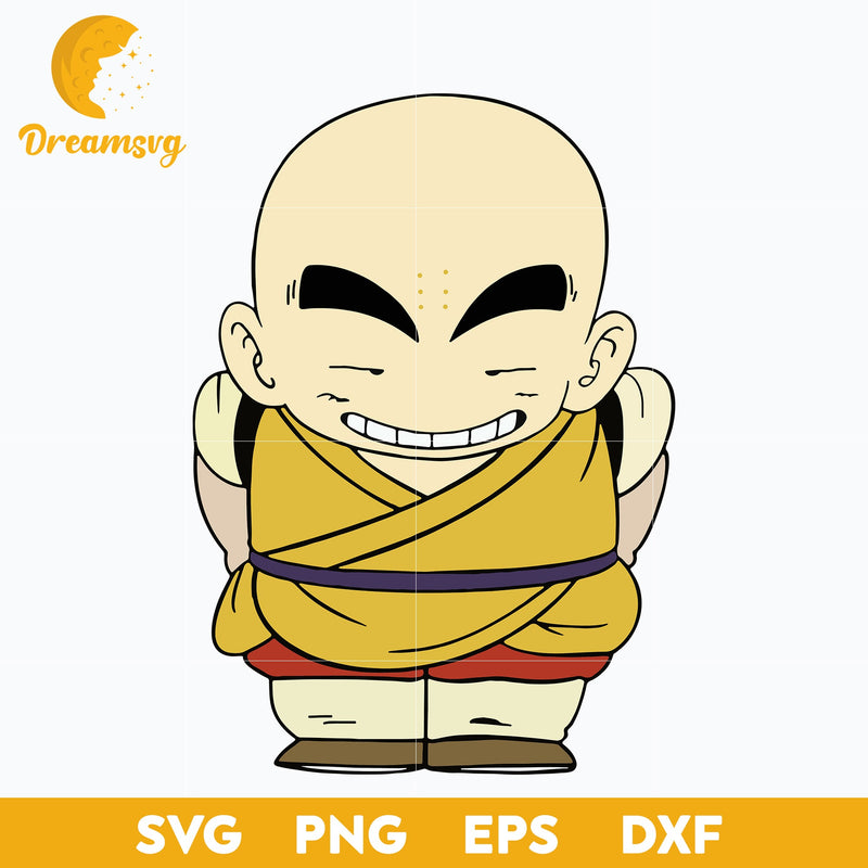 Krillin Svg, Dragon Ball Svg, Cartoon Svg, Krillin Dragon Ball Svg, Anime Svg, png, eps, dxf digital download.