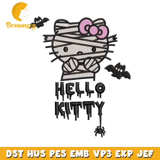 Hello Kitty Mummies embroidery design