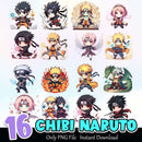 Chibi Naruto PNG Bundle Sublimation Instant Download
