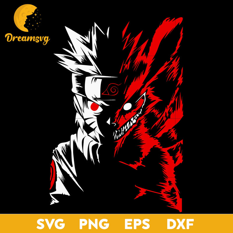 Kyuubi Naruto Svg, Naruto Shippuden Kurama Svg, Naruto Svg, The Nine Tailed Beast Svg, Anime Svg, png, eps, dxf digital download.