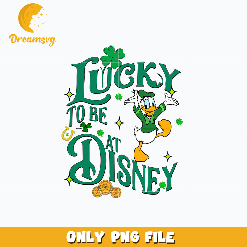 Donald duck lucky to be at disney patrick's day png