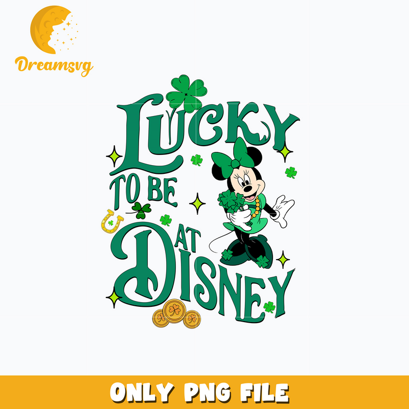 Minnie lucky to be at disney patrick's day png