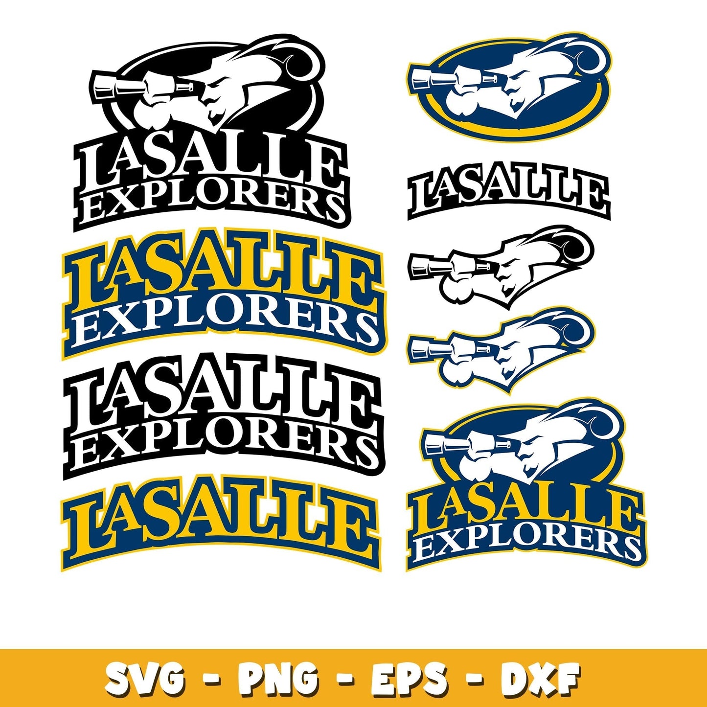 La Salle Explorers Bundle svg, La Salle Explorers logo svg, ncaa svg