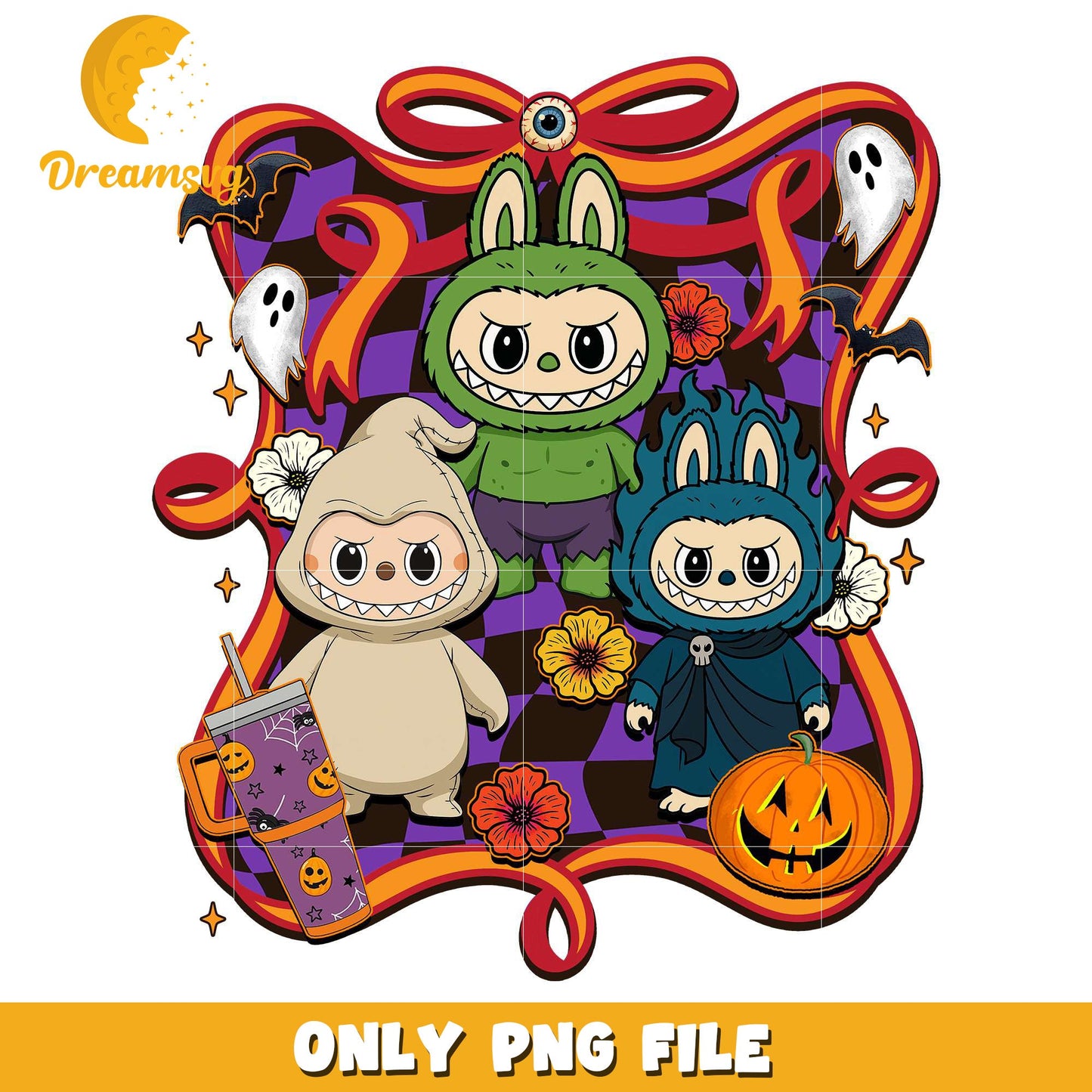 Labubu characters png, halloween cartoons png, halloween movies png