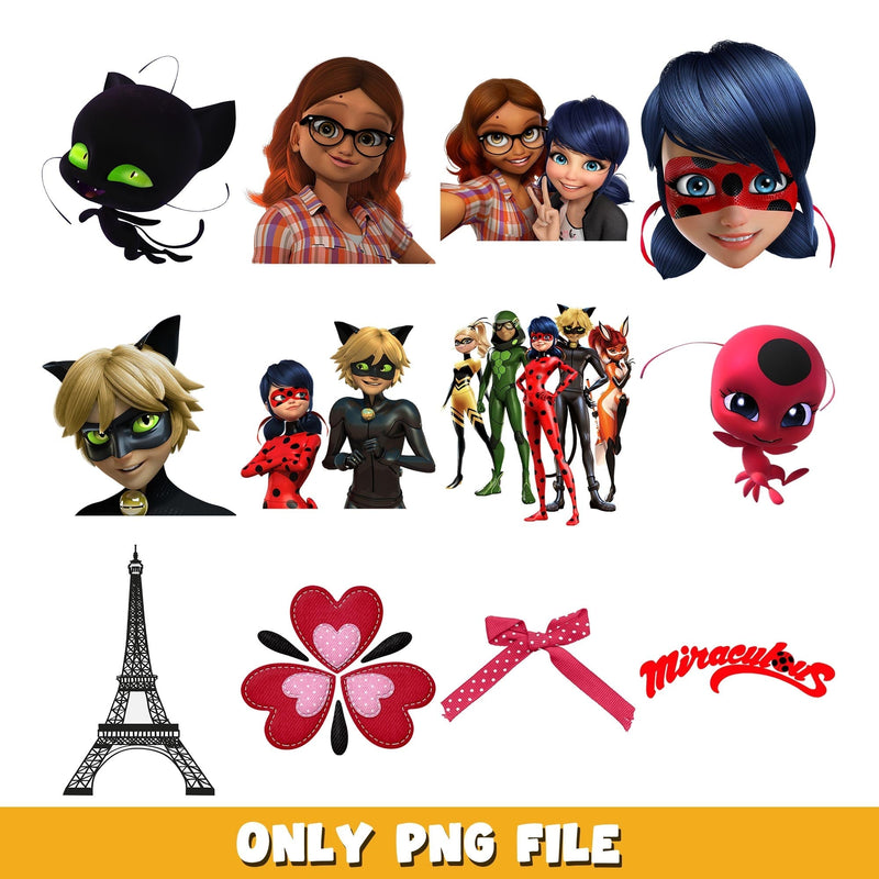 Miraculous  Cartoon Bundle  png,  Miraculous bundle png, cartoon png