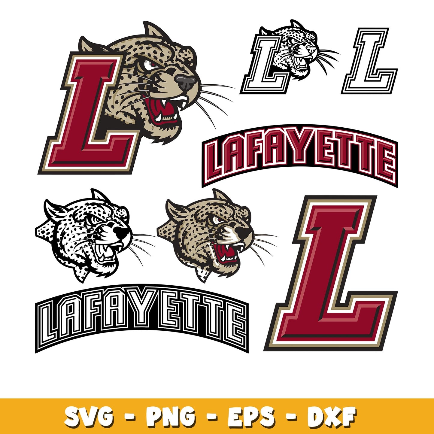 Lafayette Leopards Bundle svg, Lafayette Leopards logo svg, ncaa svg