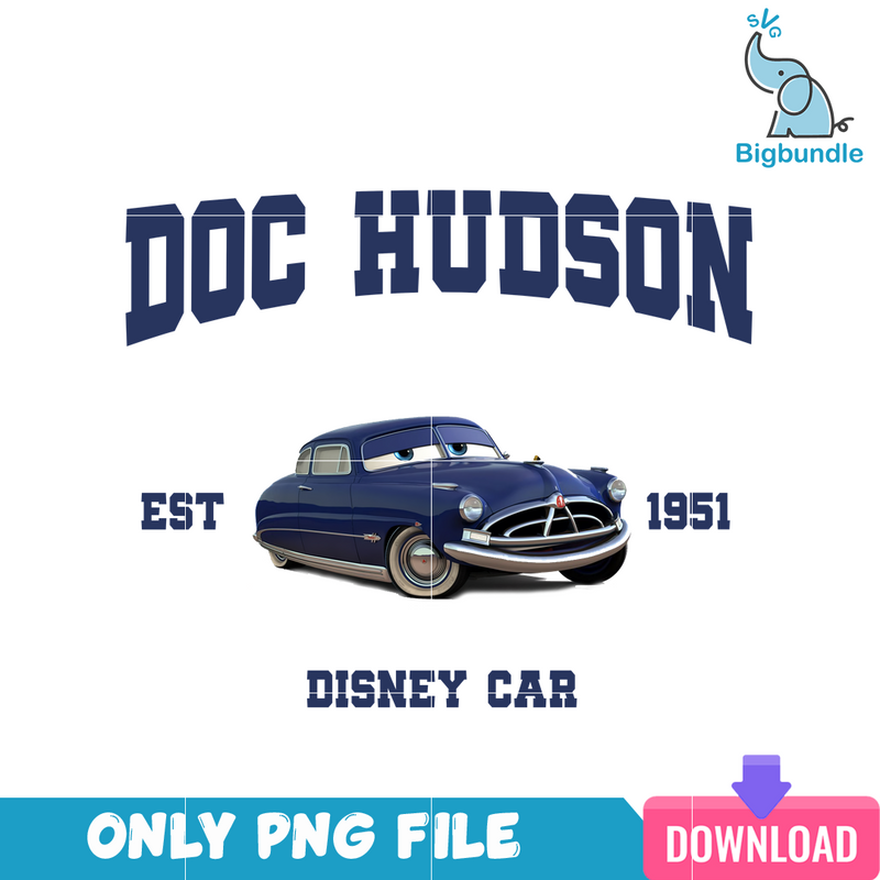 Disney Cars Doc Hudson 2024 PNG