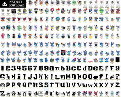 1350+Halloween Lilo And Stitch Bundles Svg, Disney Svg, Stitch horror Svg, Monster Svg, Instant Download