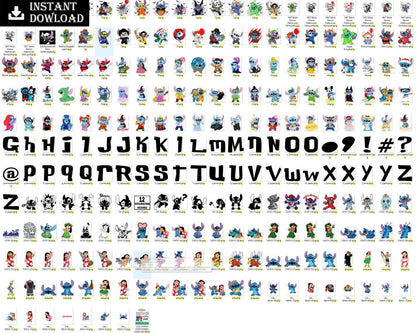 1350+Halloween Lilo And Stitch Bundles Svg, Disney Svg, Stitch horror Svg, Monster Svg, Instant Download