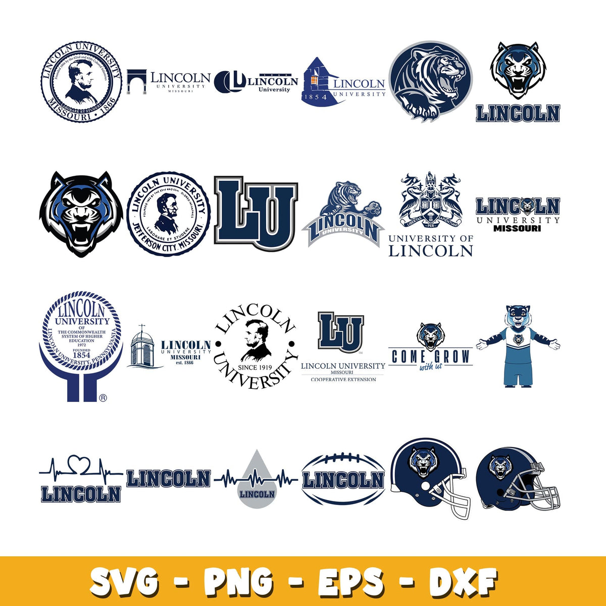 Lincoln University Bundle svg, Lincoln University logo svg, ncaa svg