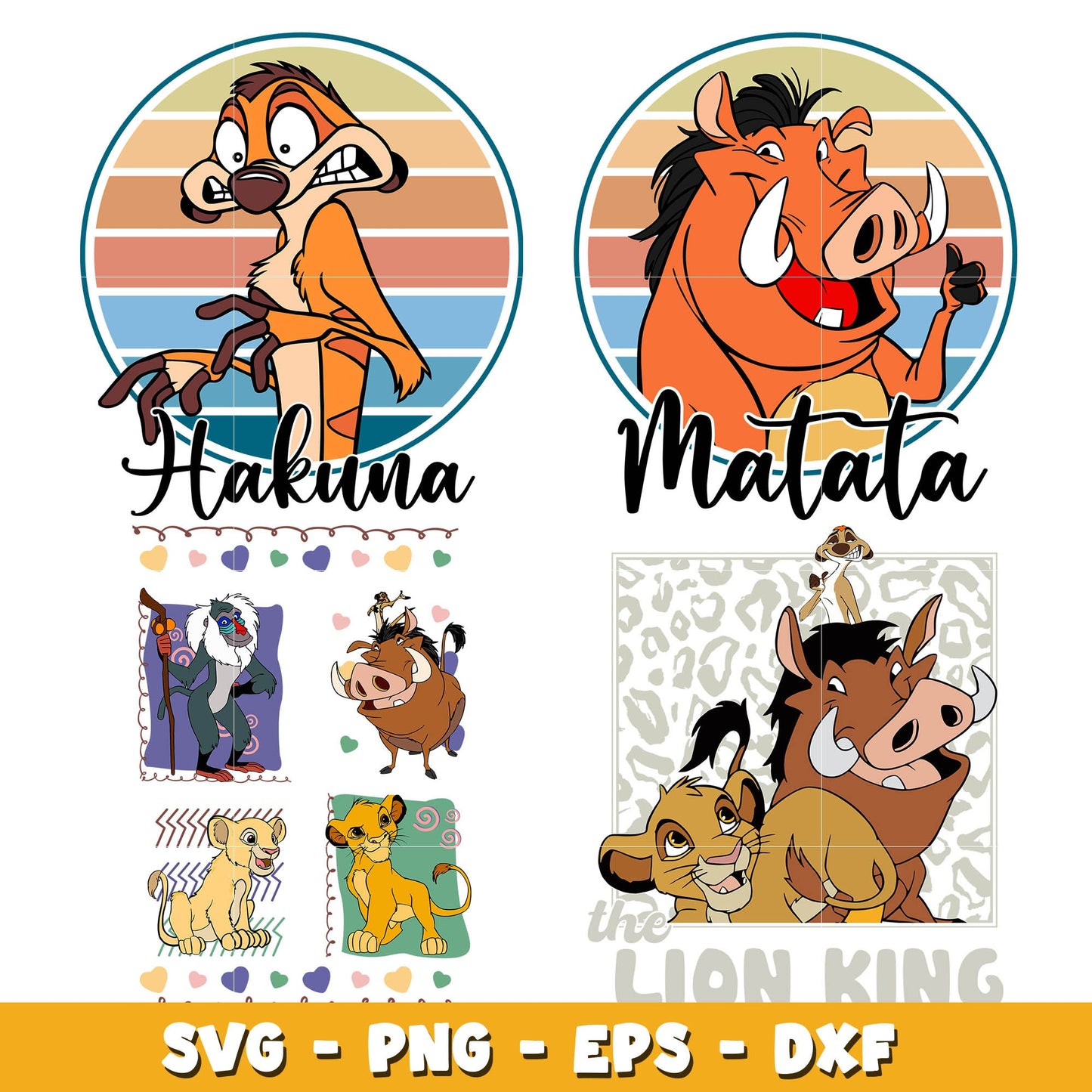 Disney Lion king movie bundle svg, Disney cartoon svg, Digital download