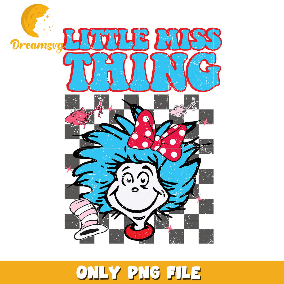 Little Miss Thing Fun PNG Graphic for Kids Room Decor