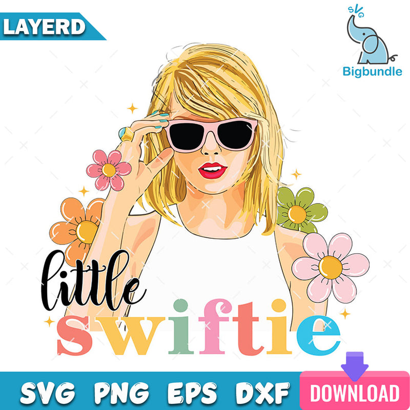 Retro Floral Little Swiftie SVG, Taylors Version SVG, Taylor Swift Svg