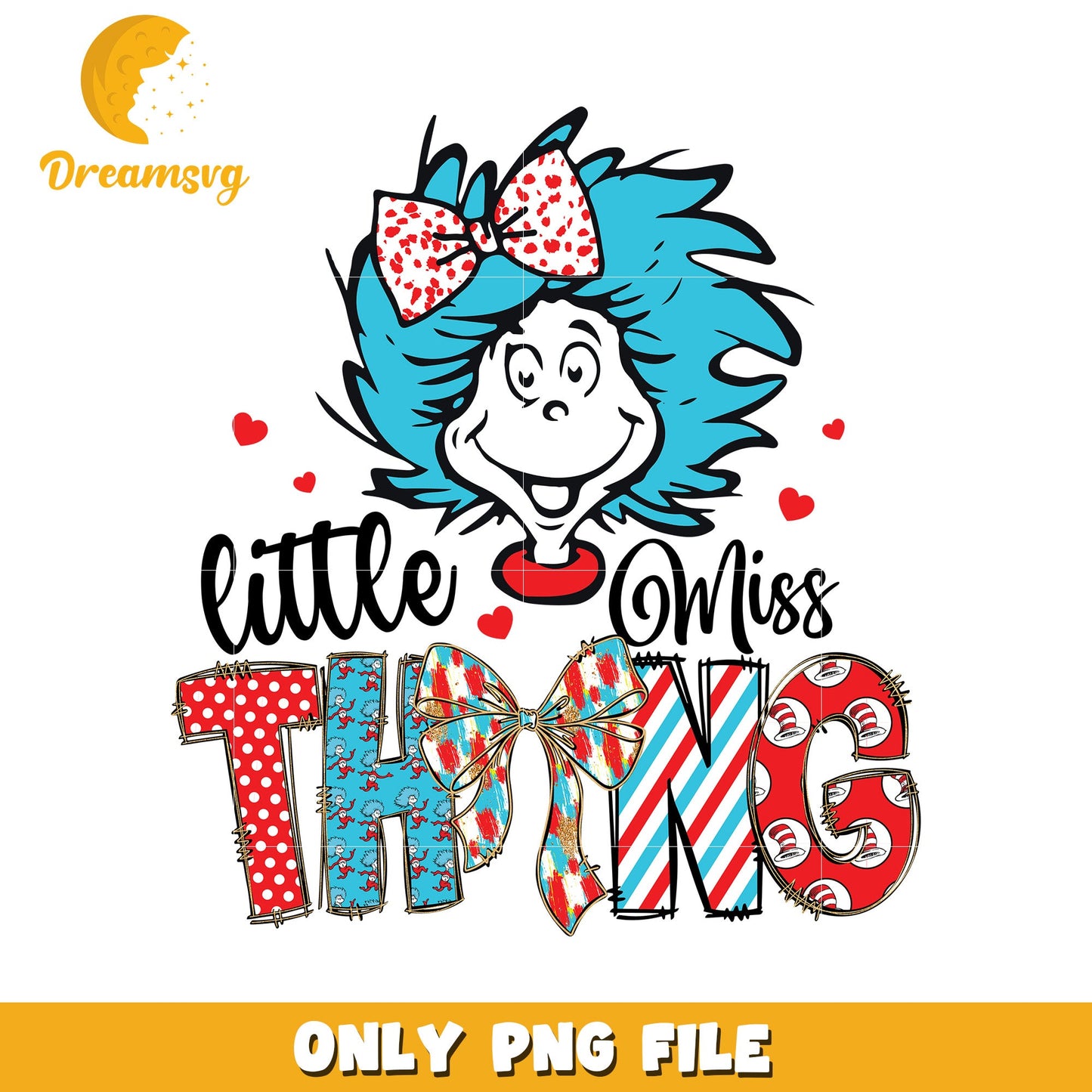 Little miss things character png, dr seuss cartoon png, character png