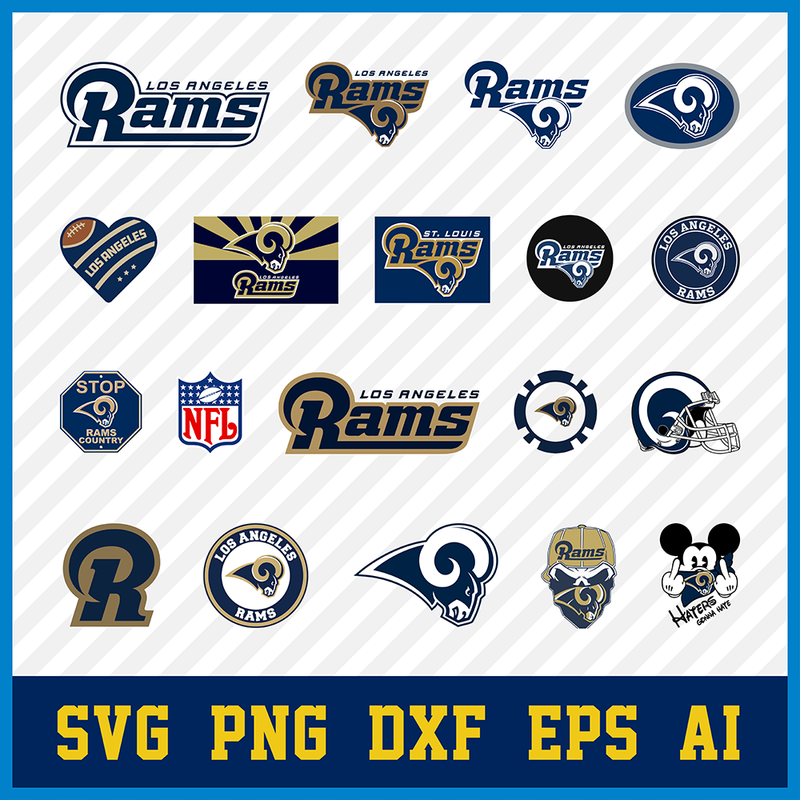 La Rams Logo Dxf Los Angeles Rams Svg Logo, Los Angeles Rams Png Logo, LA Rams Clipart