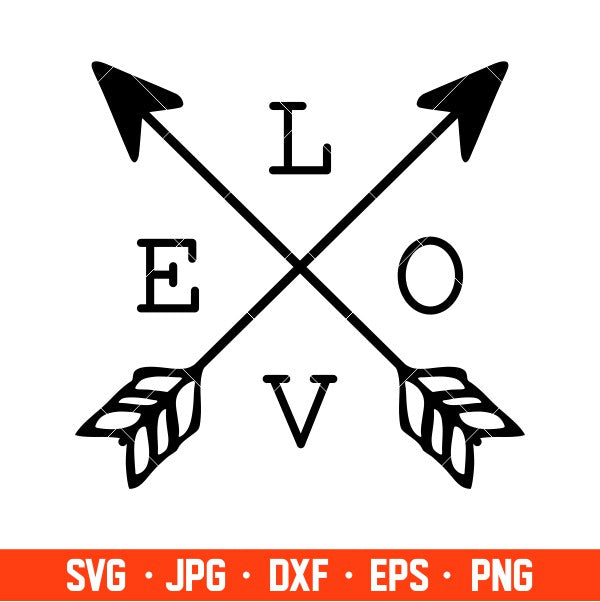 Love Arrows Svg, Valentine’s Day Svg, Valentine Svg, Love Svg, Cricut, Silhouette Vector Cut File