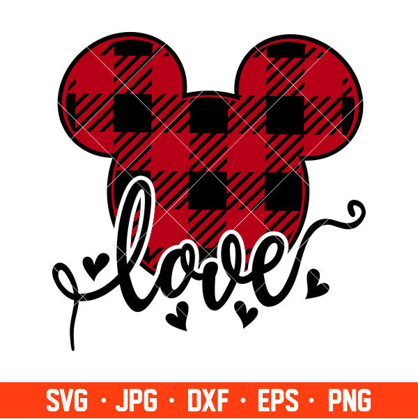 Love Buffalo Mickey Svg, Free Svg, Daily Freebies Svg, Cricut, Silhouette Vector Cut File