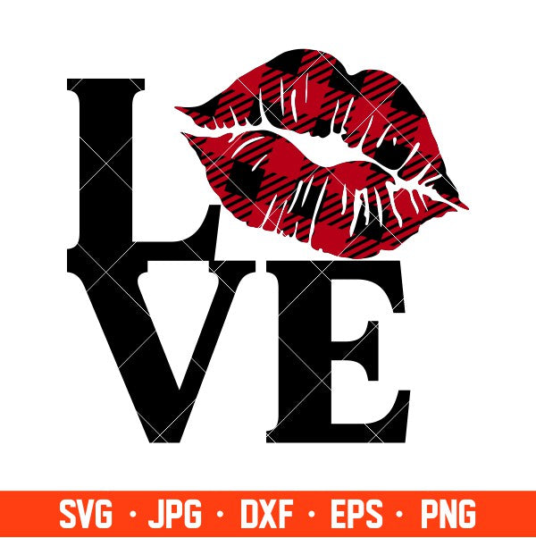 Love Buffalo Lips Svg, Valentine’s Day Svg, Valentine Svg, Love Svg, Cricut, Silhouette Vector Cut File