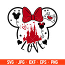 Love Minnie Mouse Svg, Free Svg, Daily Freebies Svg, Cricut, Silhouette Vector Cut File