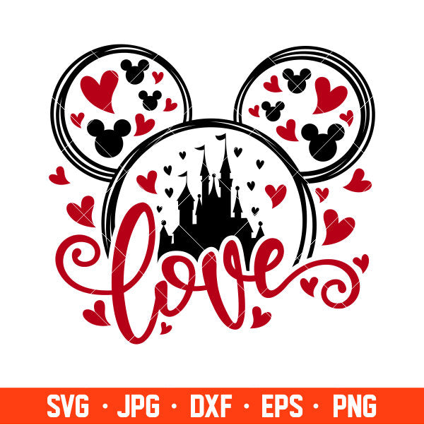 Love Mickey Svg, Free Svg, Daily Freebies Svg, Cricut, Silhouette Vector Cut File