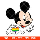 Love Is Love Mickey Mouse Svg, Free Svg, Daily Freebies Svg, Cricut, Silhouette Vector Cut File