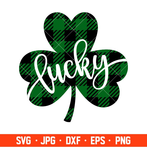 Lucky Buffalo Clover Svg, St. Patrick’s Day Svg, Lucky Svg, Irish Svg, Clover Svg, Cricut, Silhouette Vector Cut File