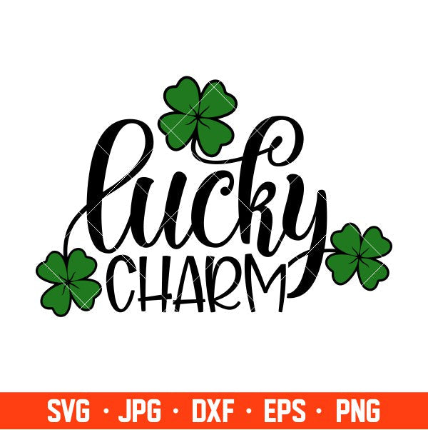 Lucky Charm Clovers Svg, St. Patrick’s Day Svg, Lucky Svg, Irish Svg, Clover Svg, Cricut, Silhouette Vector Cut File