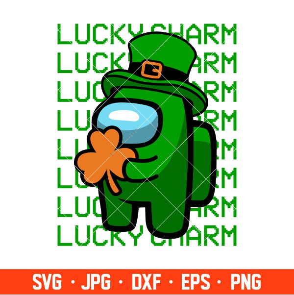 Lucky Charm Svg, St. Patrick’s Day Svg, Among Us Svg, Impostor Svg, Cricut, Silhouette Vector Cut File