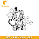 Lucky tiger svg, huntrix derpy tiger svg, funny kpop tiger svg