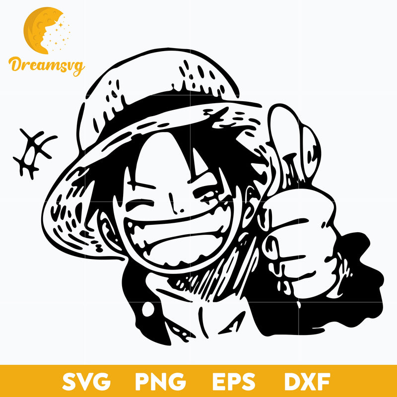 Luffy Svg, Monkey D. Luffy Svg, One Piece Svg, Anime Svg, Anime Manga Svg, One Piece Character Svg, Anime Svg, png, eps, dxf digital download.