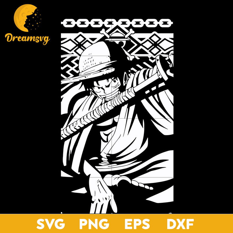 Luffy Svg, Monkey D. Luffy Svg, One Piece Svg, Anime Svg, Anime Manga Svg, One Piece Character Svg, Anime Svg, png, eps, dxf digital download.