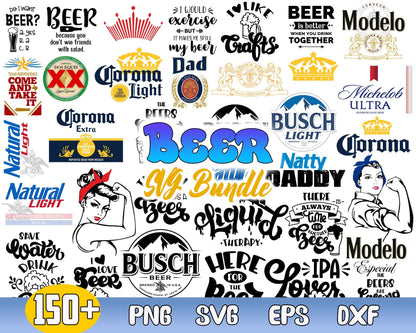 150+ Beer bundle svg, png, eps, dxf for cricut and print